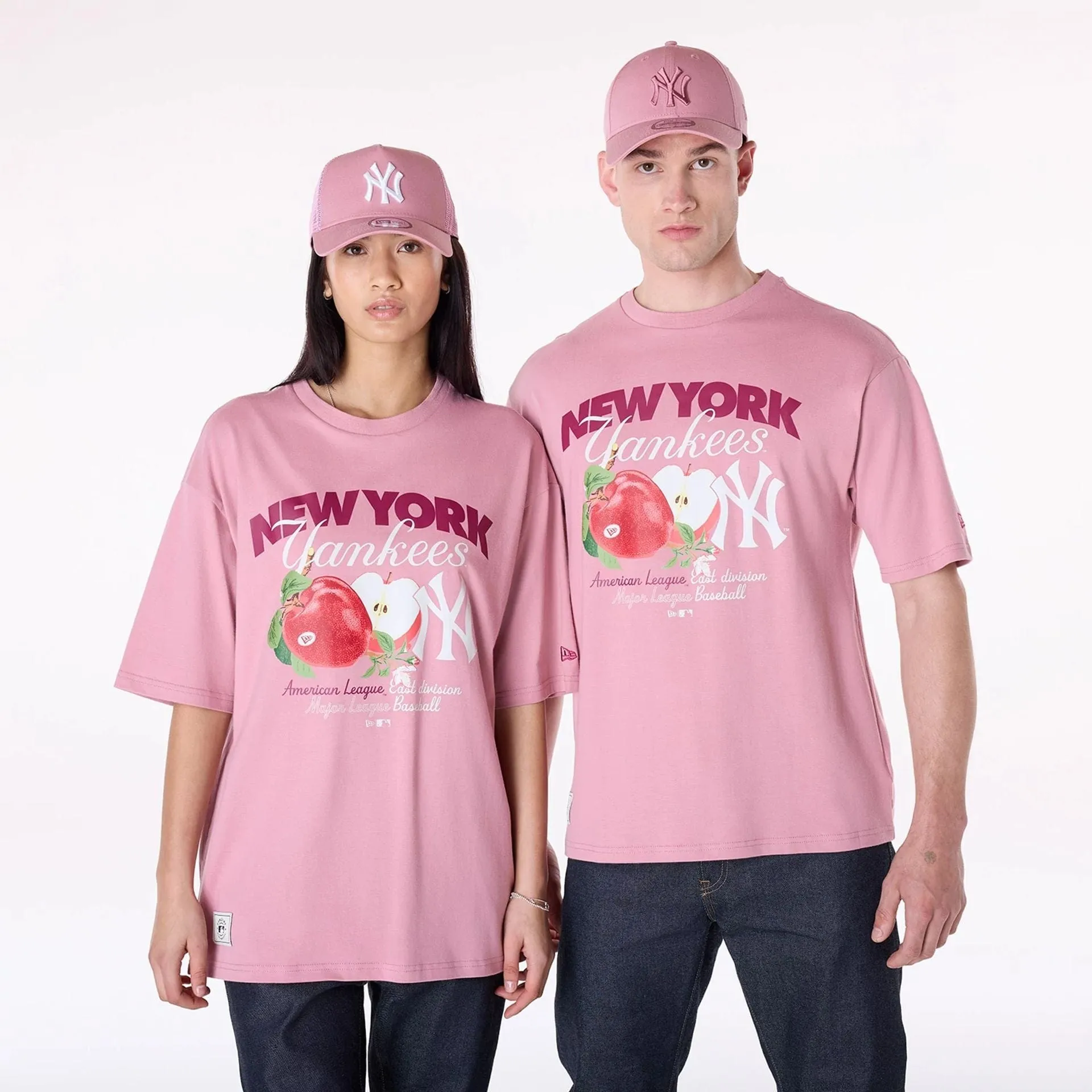 New York Yankees MLB Fruit Dark Pink T-Shirt Travel Trend Look