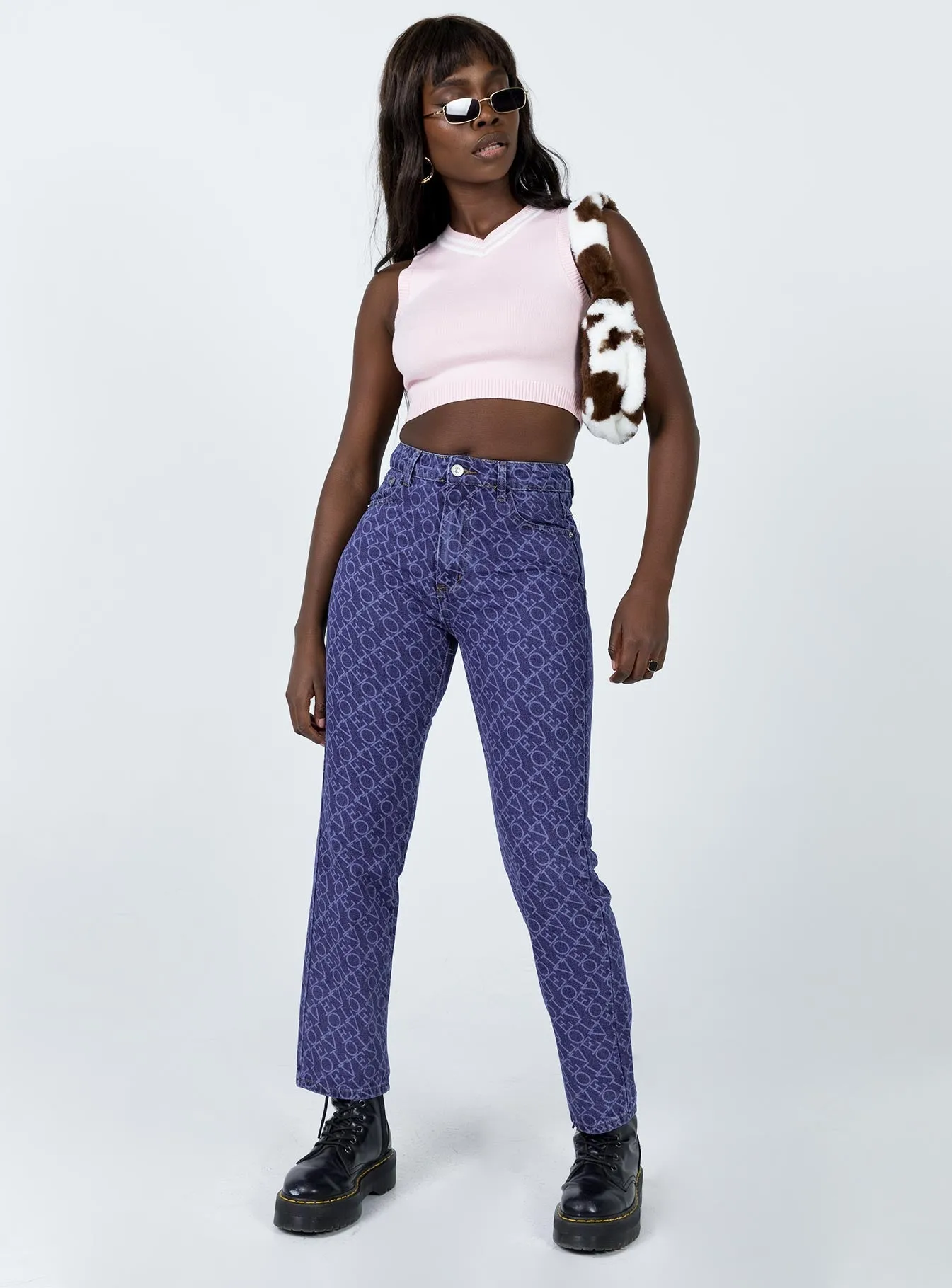 Love Lounge Denim Jeans Simple Aesthetic