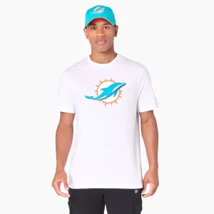 Miami Dolphins NFL White T-Shirt Seam Free Edging