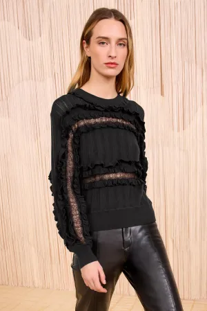 Boss Vibe Wonder Core Demma Long Sleeve Knit Pullover - Noir