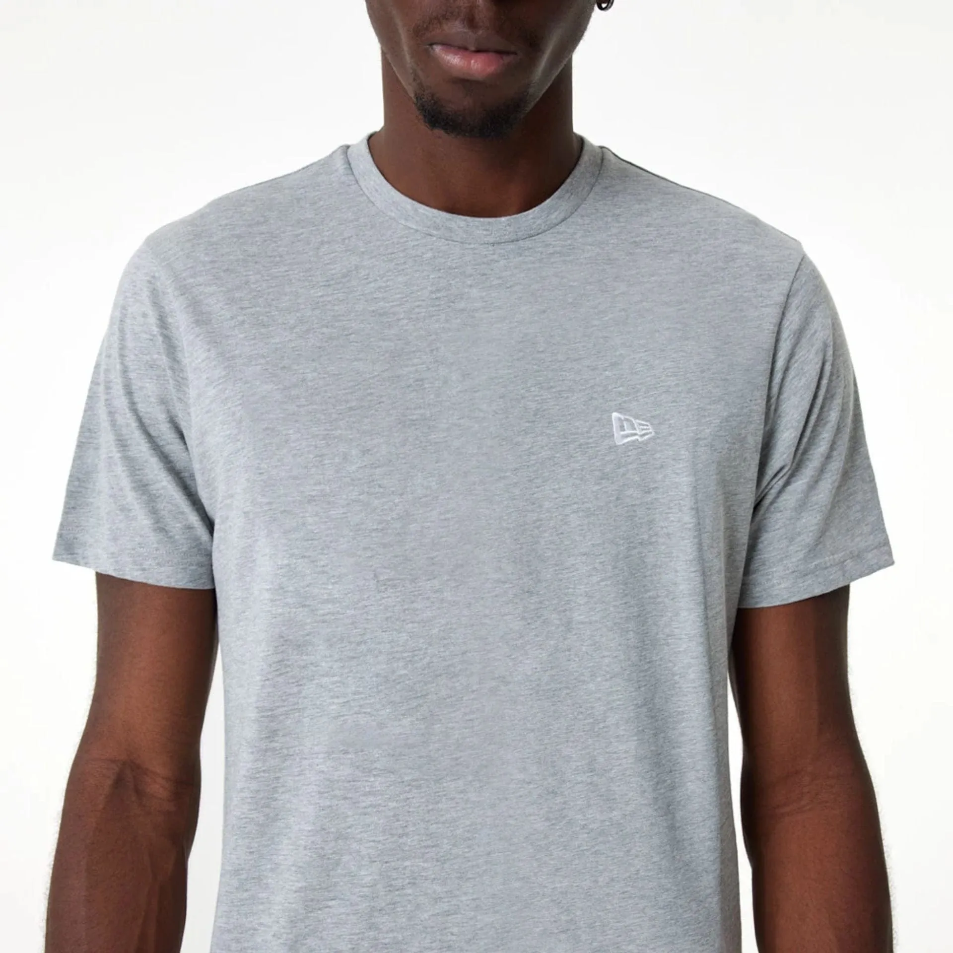 New Era Essential Grey T-Shirt High Density Knit Quality Fabric
