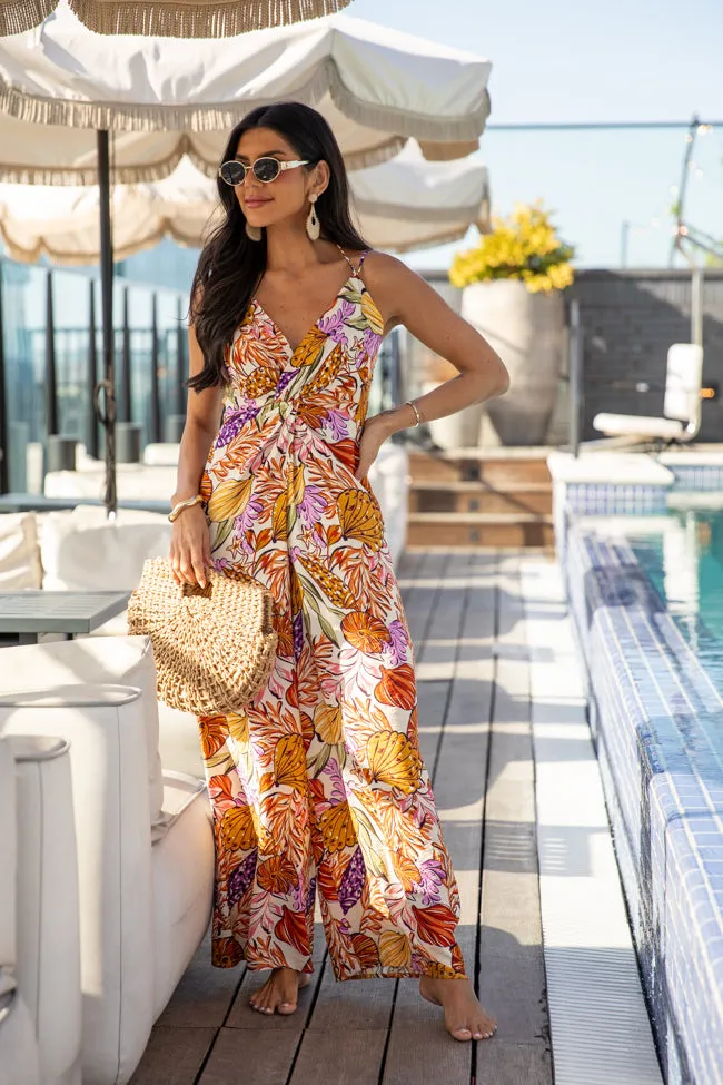 Low Maintenance Lush Tropics Tropical Print Jumpsuit FINAL SALE