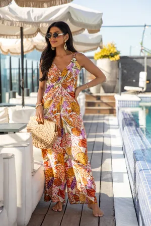 Low Maintenance Lush Tropics Tropical Print Jumpsuit FINAL SALE