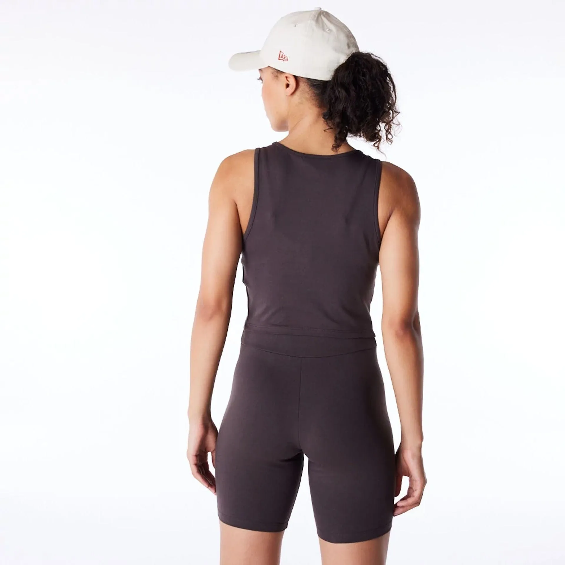 Detroit Tigers Womens MLB League Essential Dark Brown Crop Tank Top Lightweight Feel Everyday apparel