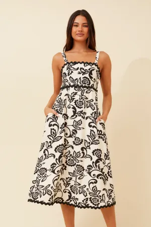 MAKENNA RIC RAC MIDI DRESS Trend Texture Anytime Fit