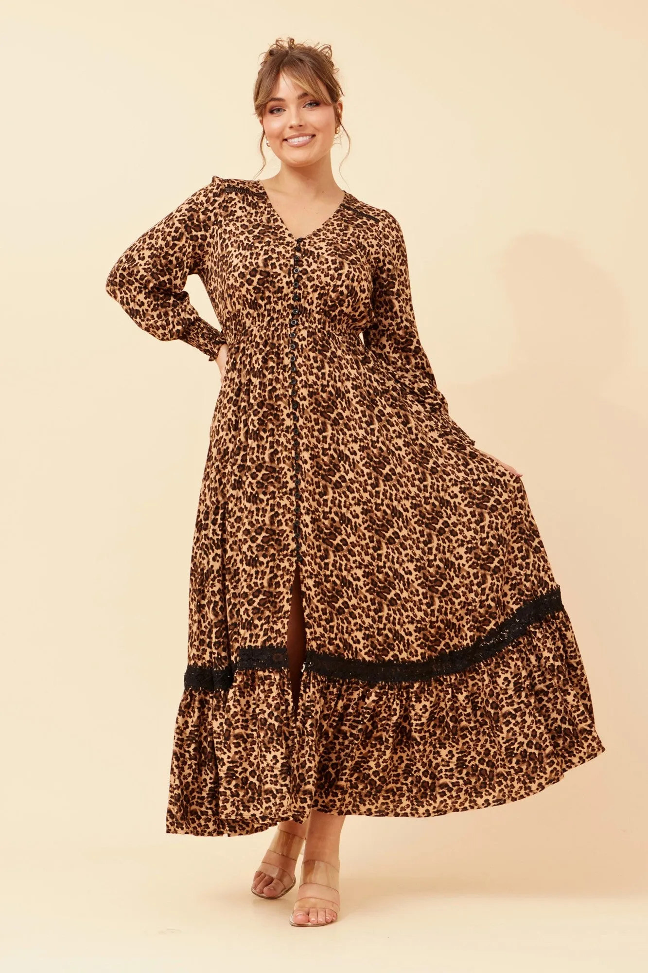 Aura Glow MARRAKECH ANIMAL PRINT MAXI DRESS