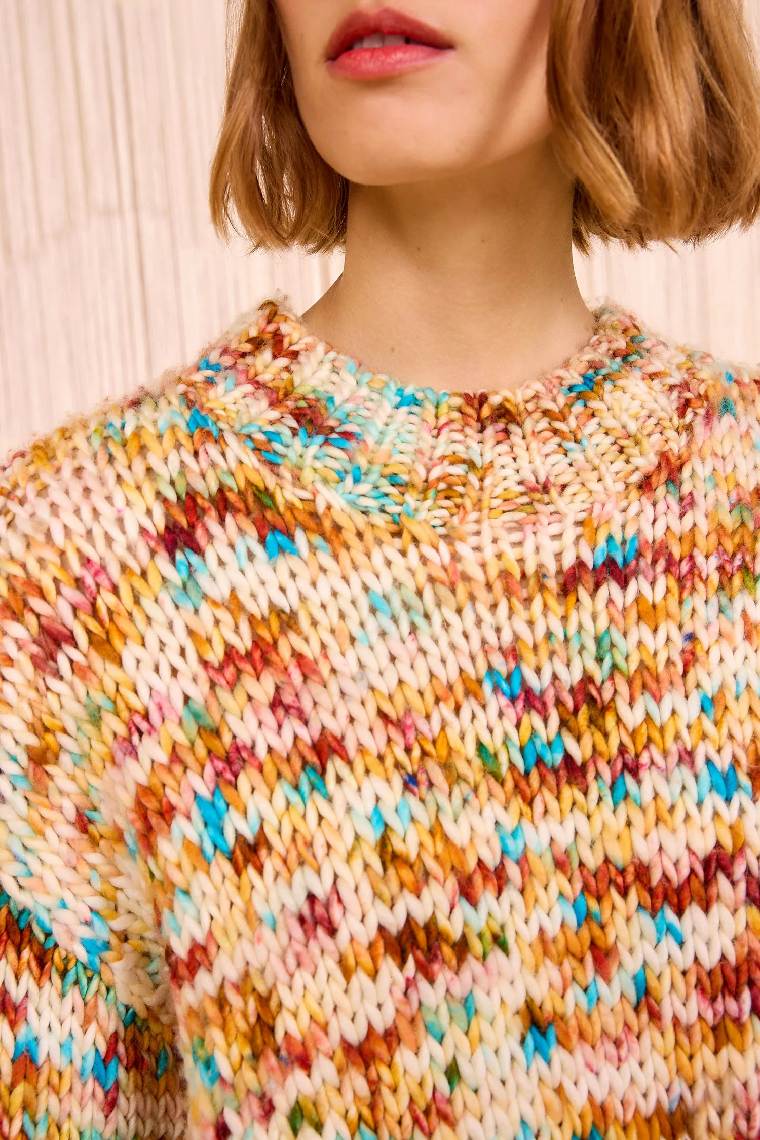 Maude Multicolor Knit Pullover - Opal QuickDryDesign