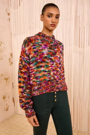 ReflectiveTrimDetails Maude Multicolor Knit Pullover - Quartz