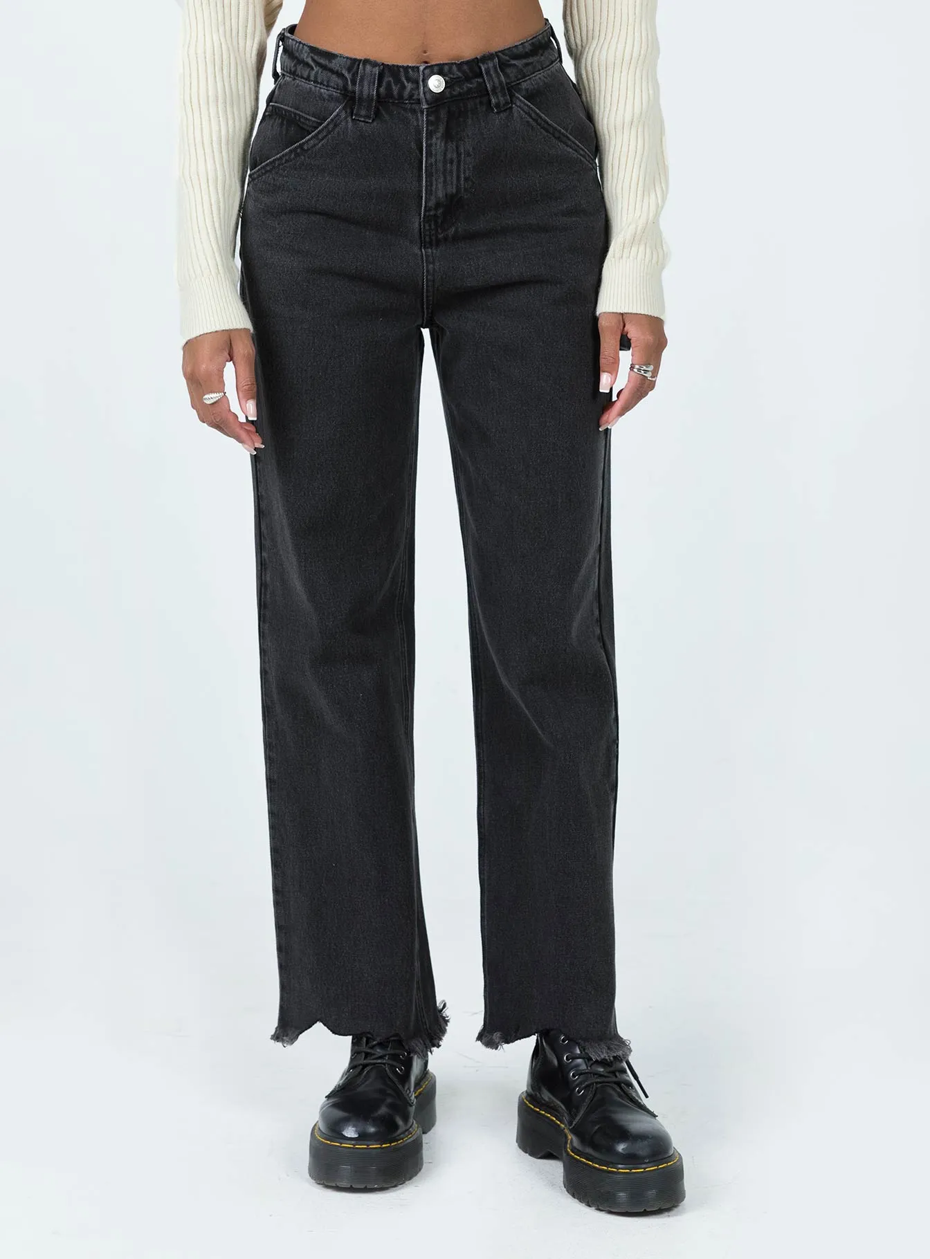 Mckenzie Wide Leg Jean Black Urban Ready