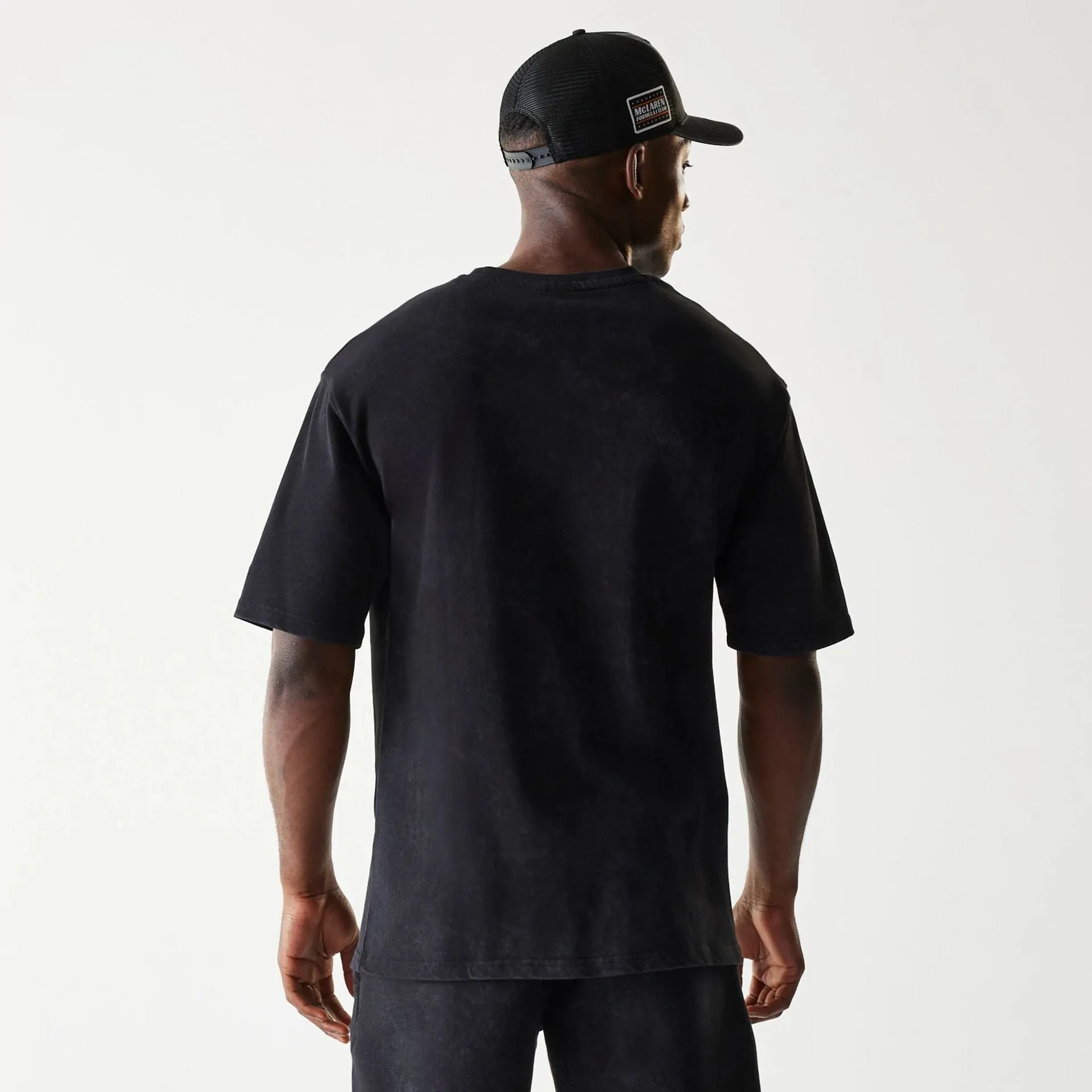 Layering Comfort Silk combination McLaren Racing Wordmark Black Oversized T-Shirt