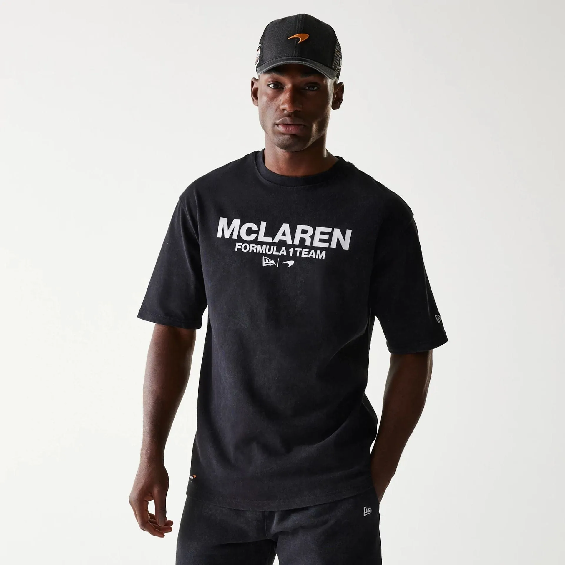 McLaren Racing Wordmark Black Oversized T-Shirt Autumn Wear