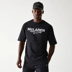 McLaren Racing Wordmark Black Oversized T-Shirt Autumn Wear