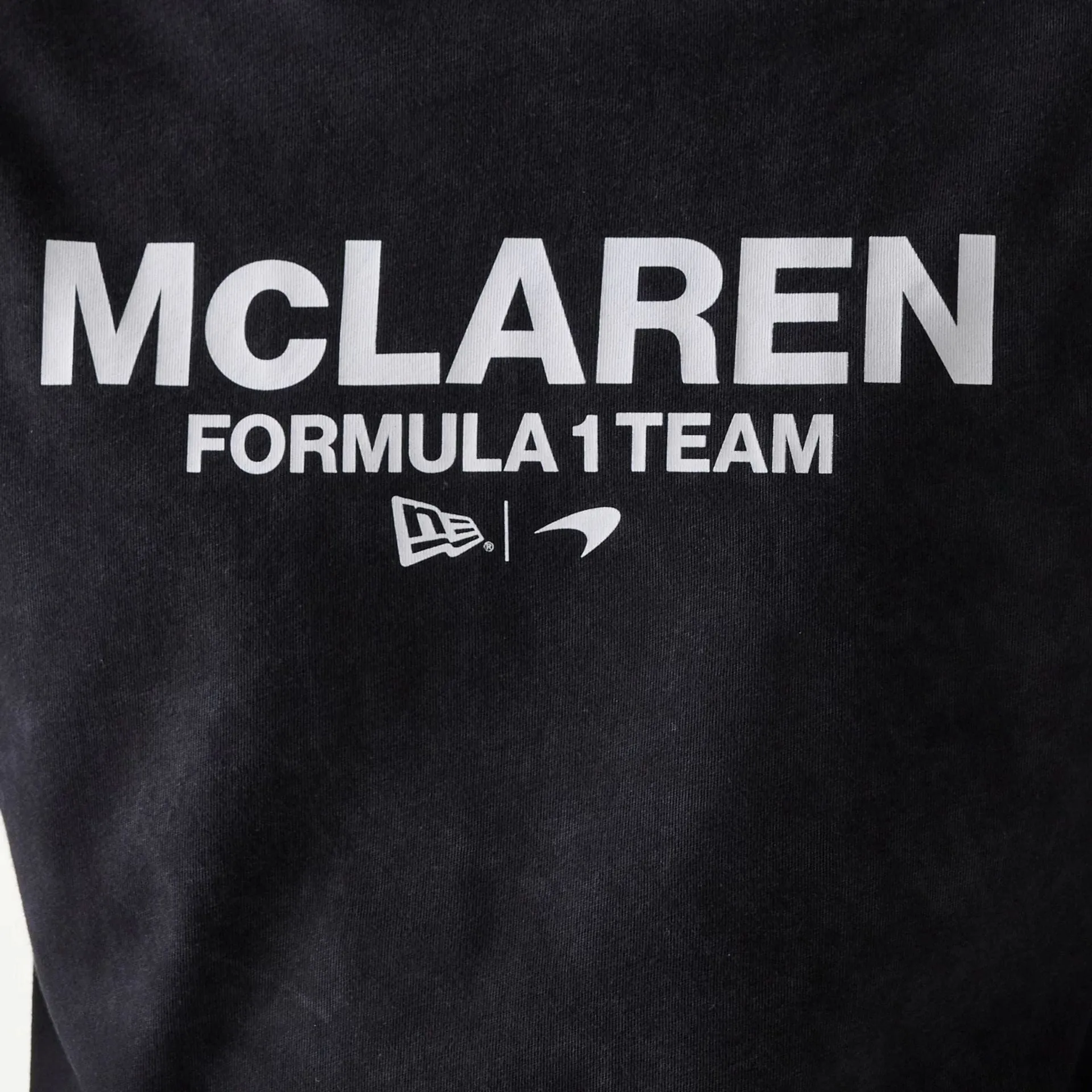 TearResistant Fabric Soft Wearable McLaren Racing Wordmark Black Oversized T-Shirt