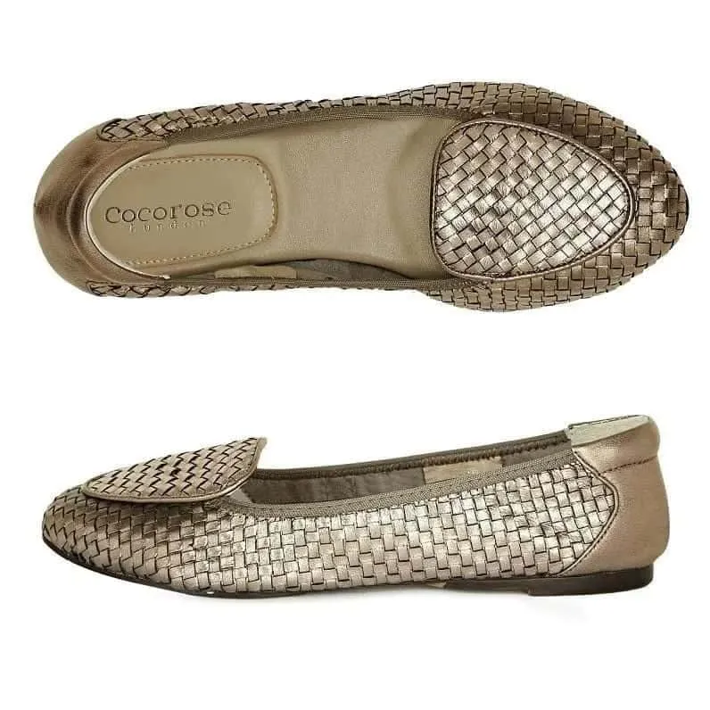 Clapham - Pewter Woven Leather Loafers Tea Run