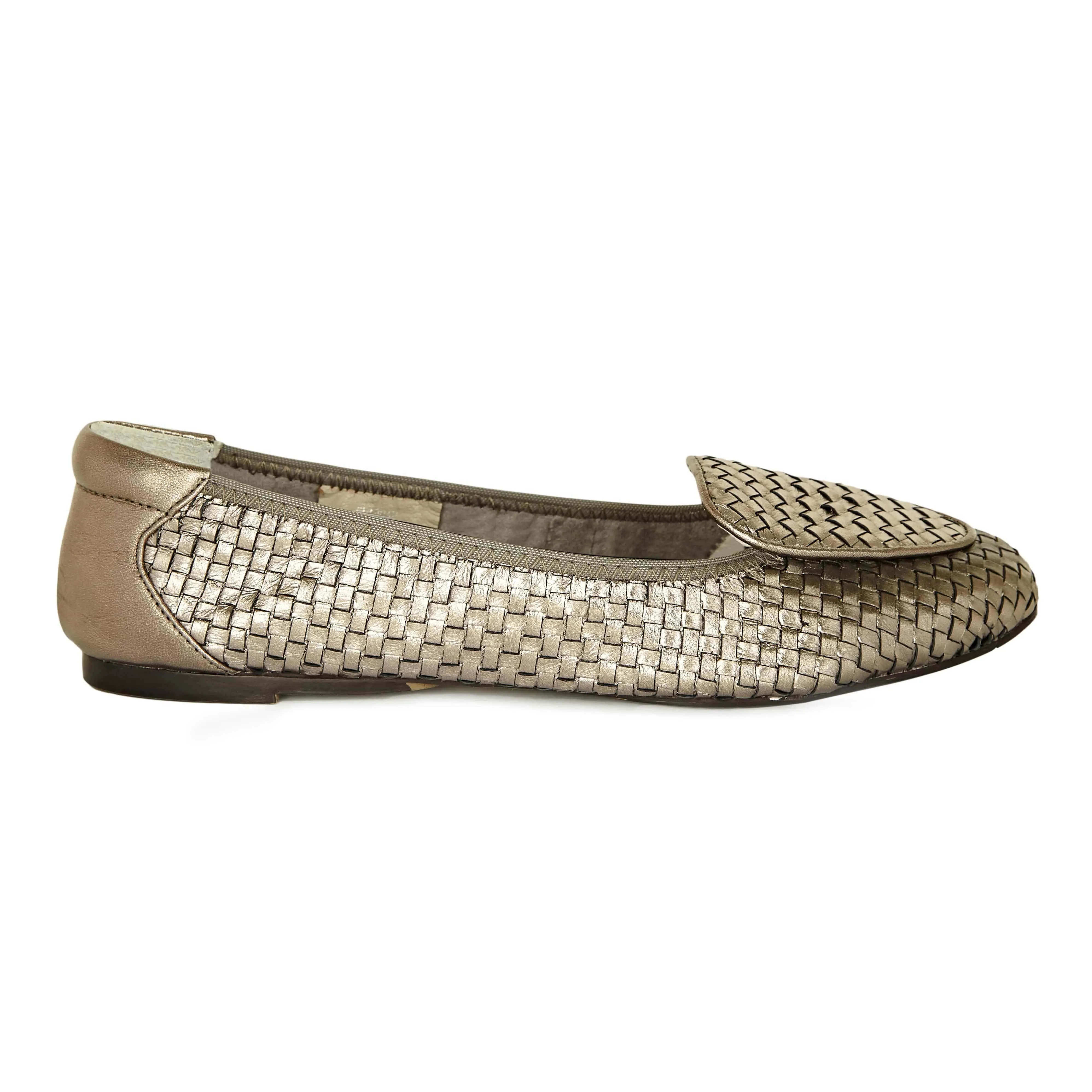 Seamless Interior Strike Step Clapham - Pewter Woven Leather Loafers