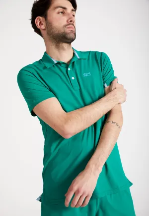 TemperatureControl Fabric Men & boys Tennis Polo Shirt, emerald green