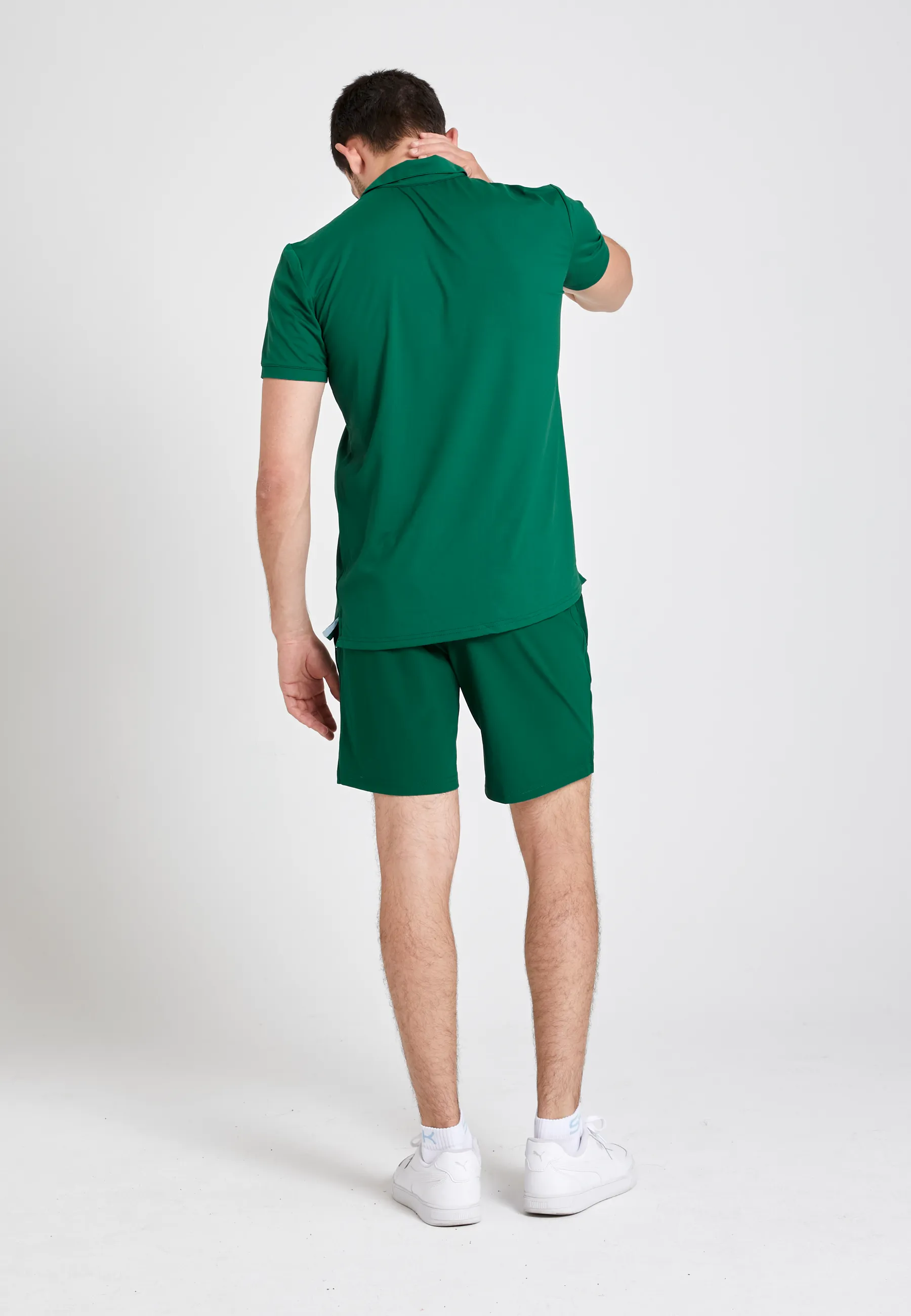 Men & boys Tennis Polo Shirt, fir green Chill Comfort Wear Chilly Day Comfort