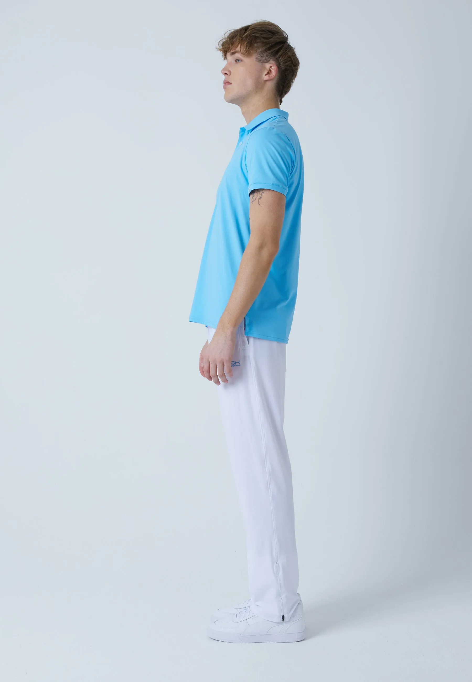 Comfortable Weave Layering Piece Men & boys Tennis Polo Shirt, light blue