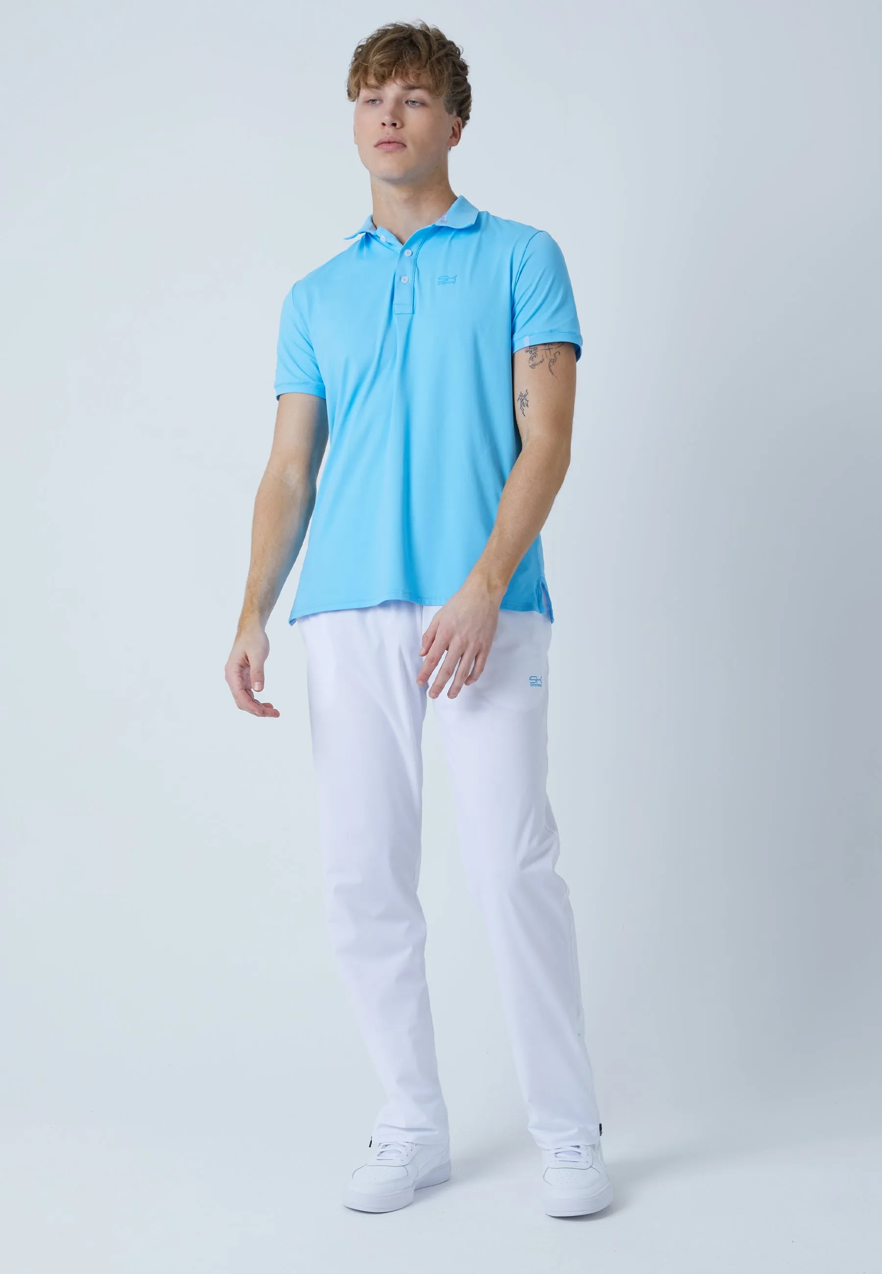 Casual Flex Fit Vintage authenticity Men & boys Tennis Polo Shirt, light blue