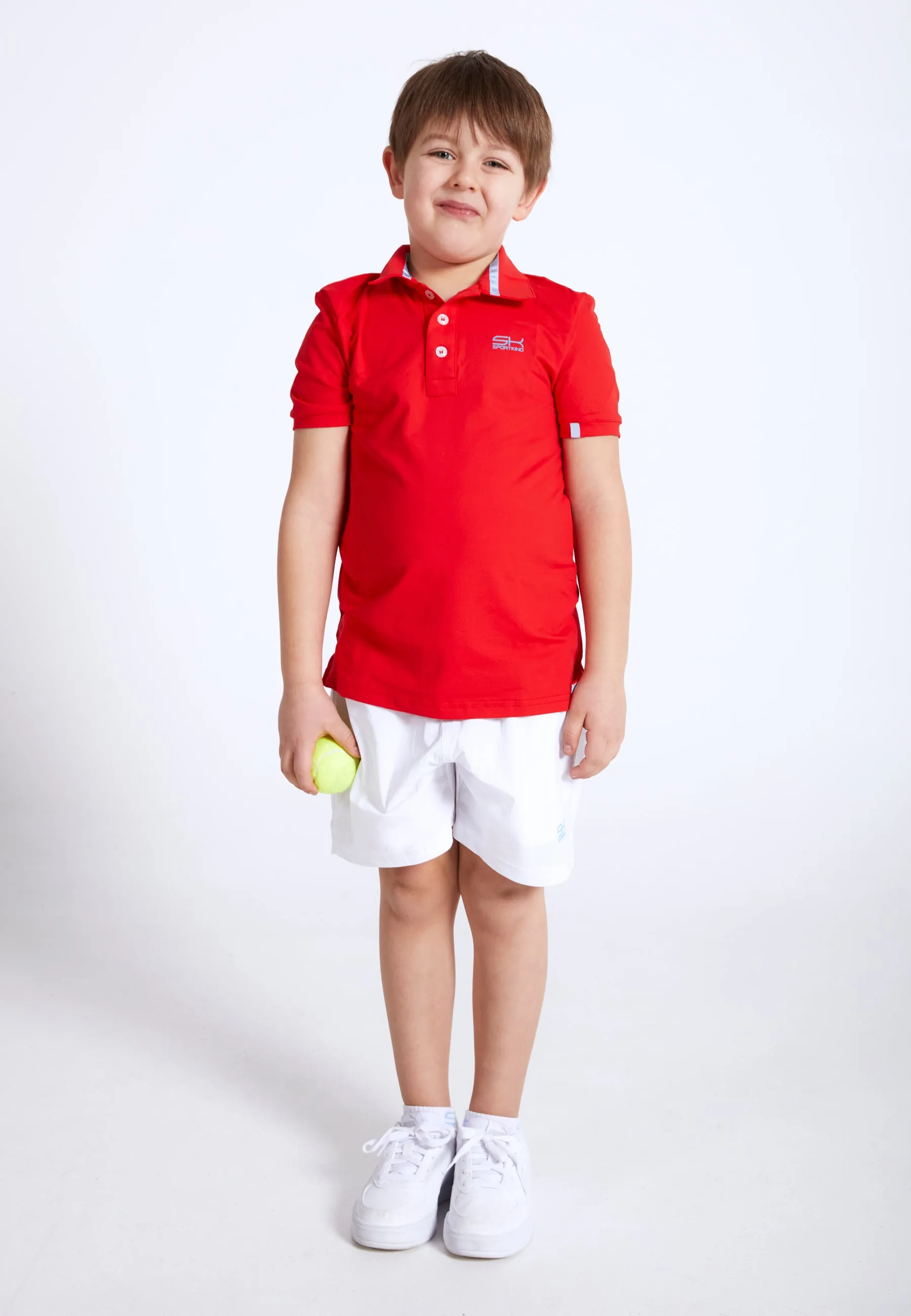 Men & boys Tennis Polo Shirt, red Casual Comfort Layer Chill Vibes