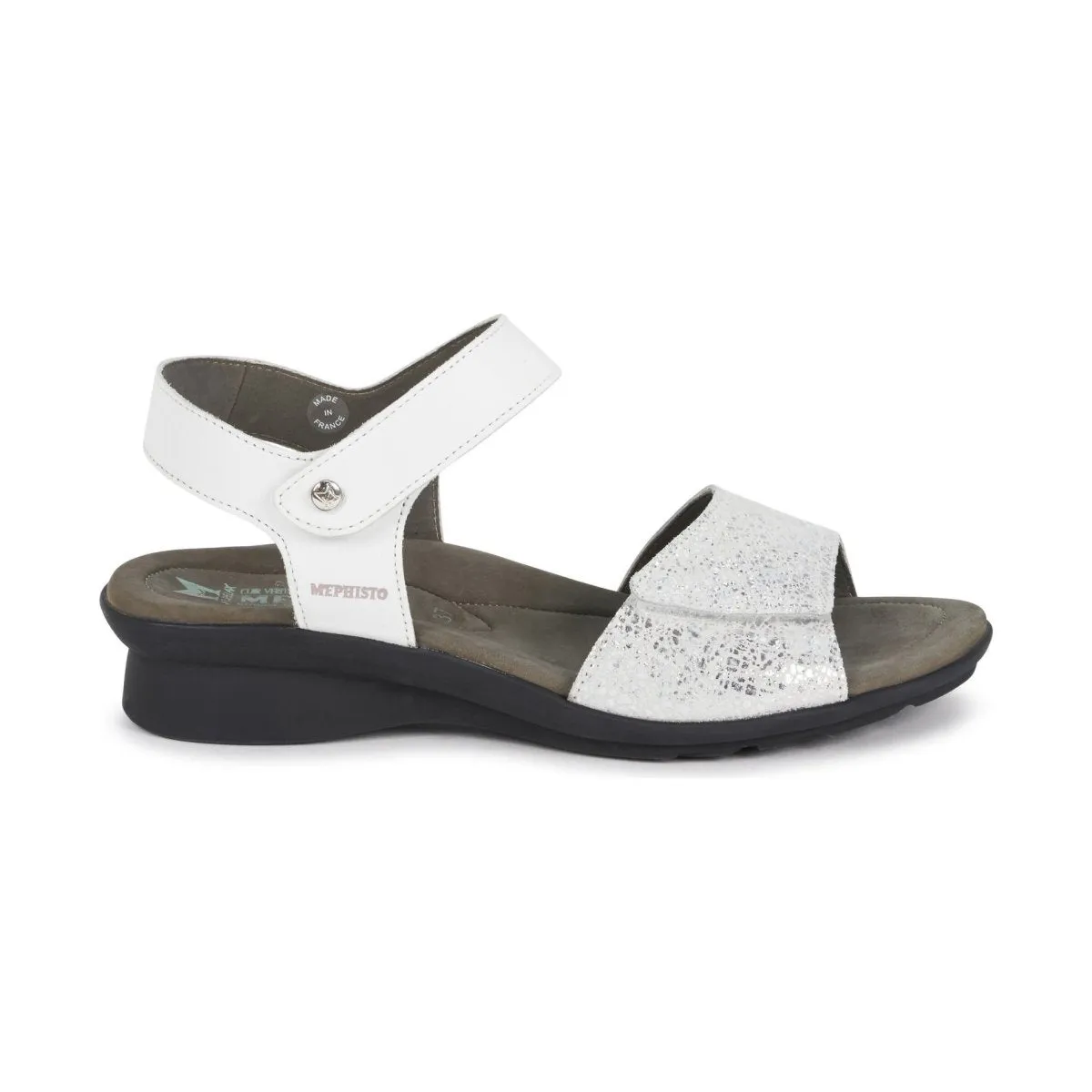 Mephisto Women's Pattie White Silk/Silver Carefree Fit Peace Step