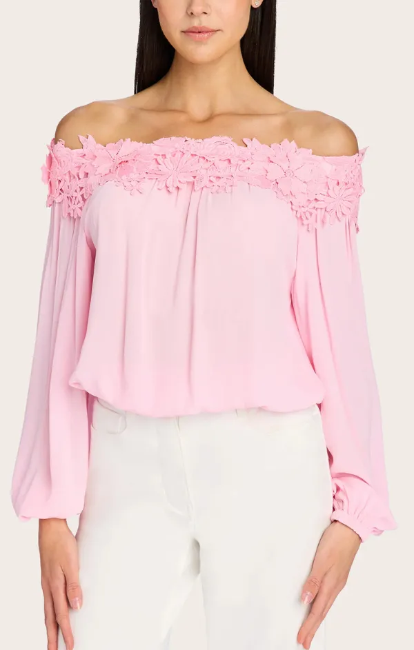 SoftTouch Texture Merla Lace Combo Blouse