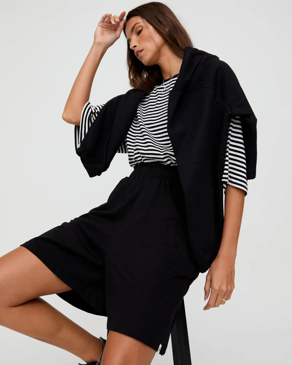 Slim Layer Audrey Black Shorts