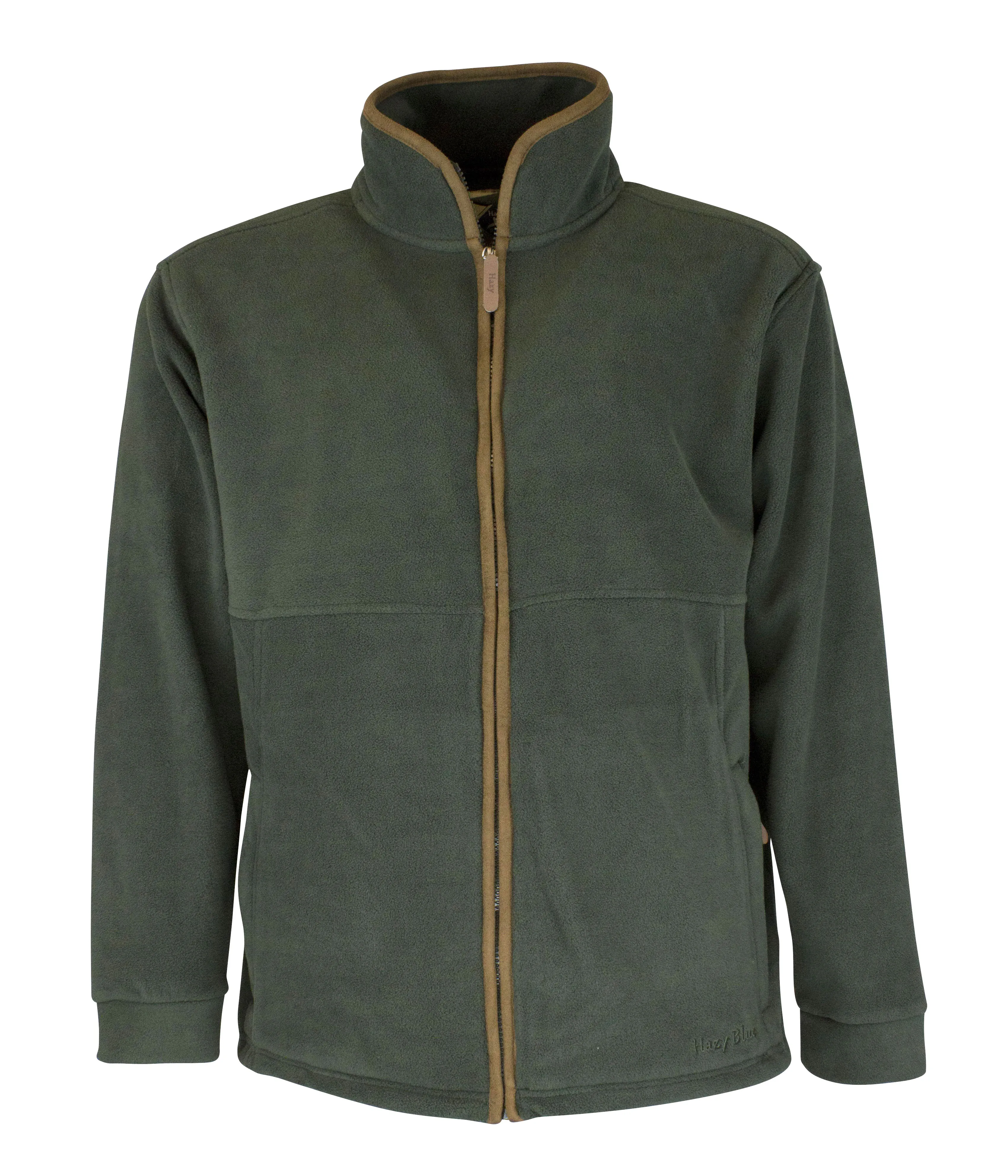 MF103 - Mens Full Zip Fleece - GREEN Soft Layer