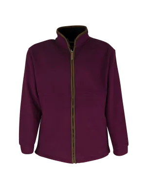 MF103 - Mens Full Zip Fleece - PLUM Comfort Stretch Soft Comfort