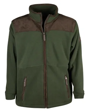 High Density Fleece Home Lounge MF105 - Mens Bonded Full Zip Fleece Jacket - GREEN