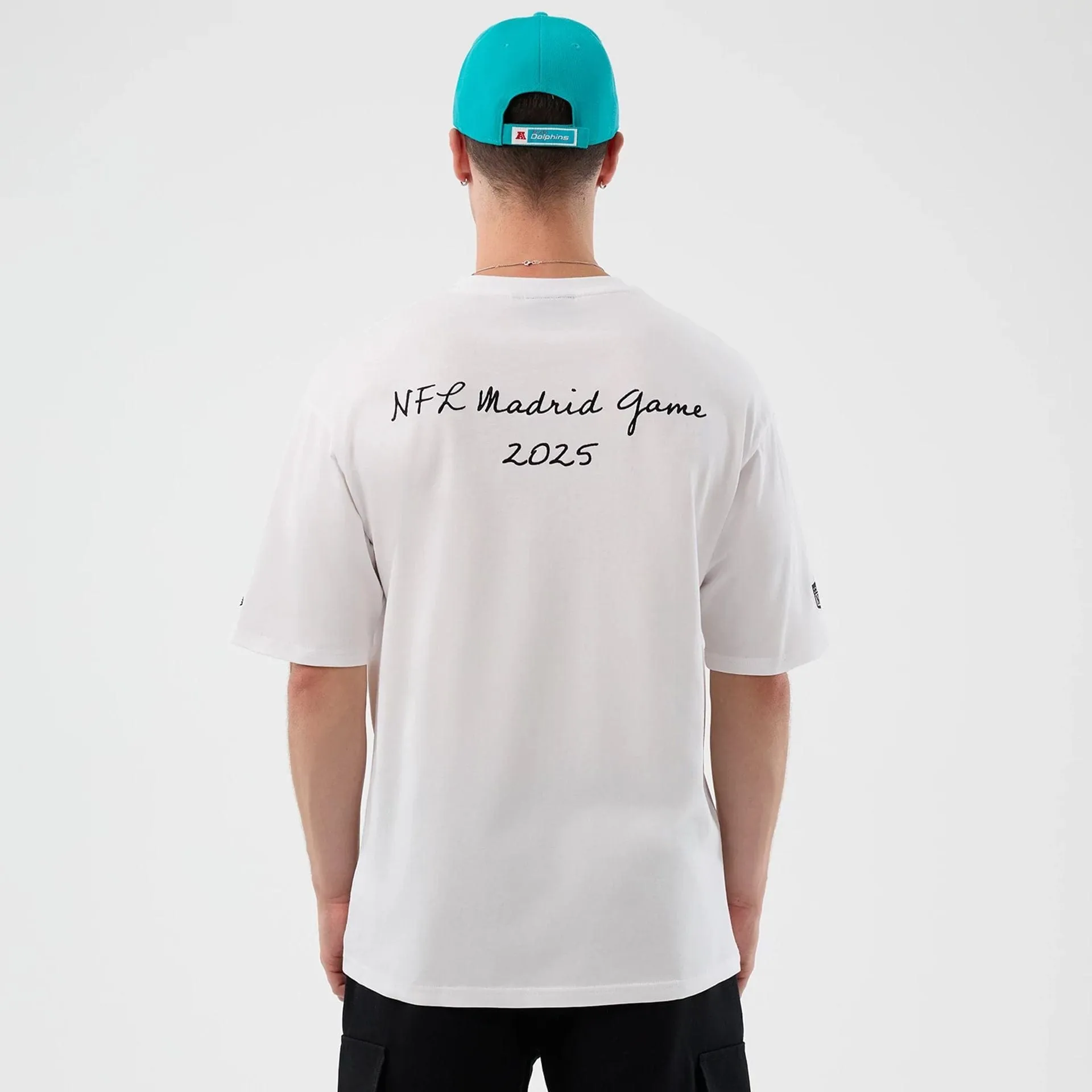 Miami Dolphins NFL International Series Games White Oversized T-Shirt Fresh Style Trend