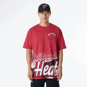 Miami Heat Sport Classic Dark Red T-Shirt Ribbed collar Effortless Wear