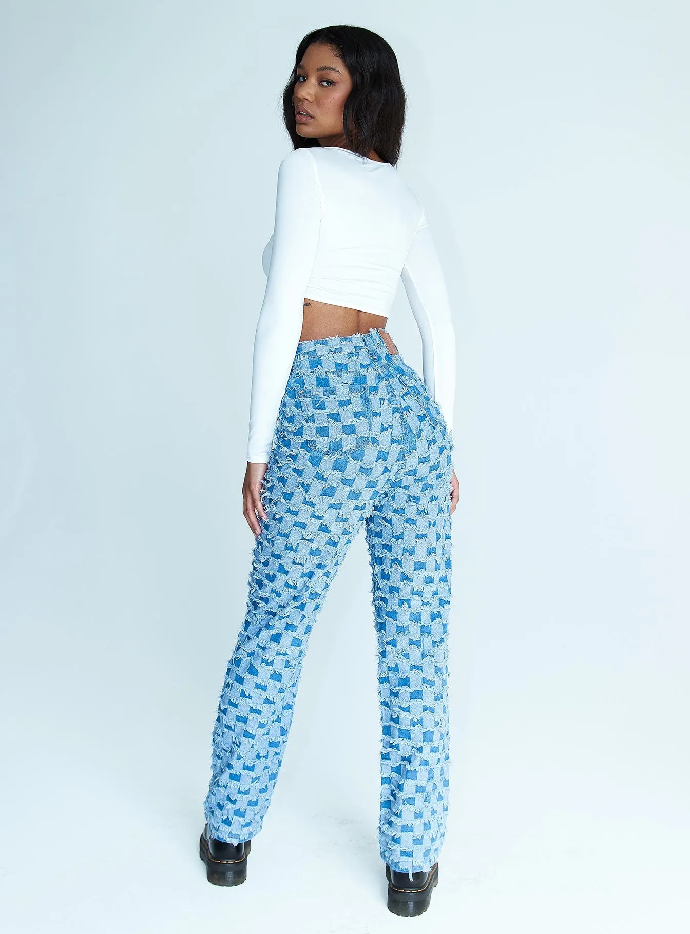 Michigan Lillie Wide Leg Denim Jeans standard fit