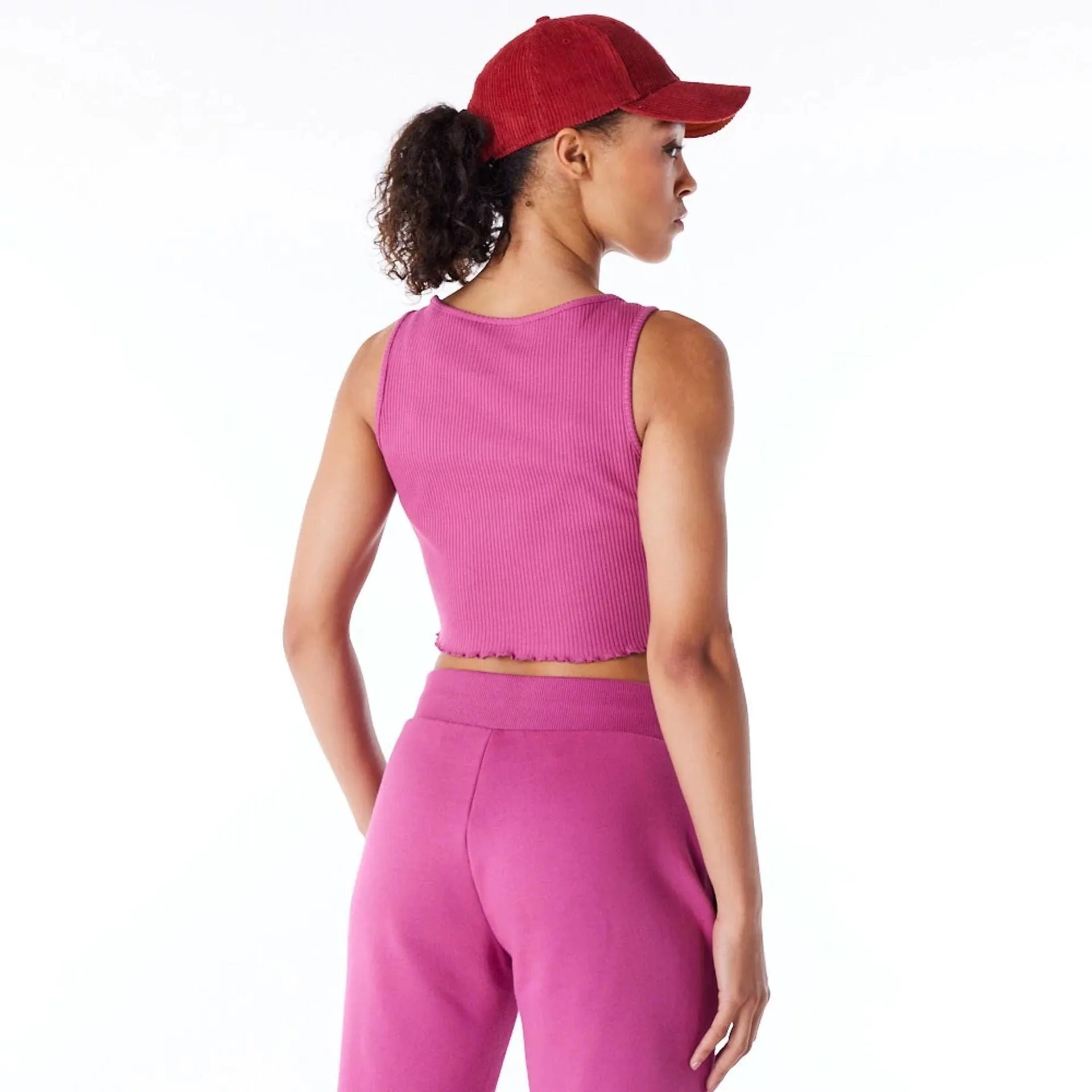 LA Dodgers Womens MLB Rib Purple Crop Tank Top Holiday Outfit Minimalist Aesthetic