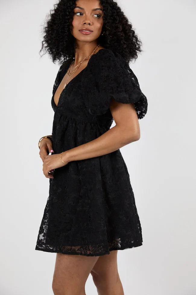 Classic Mood Midnight Muse Black Lace Babydoll Dress SALE