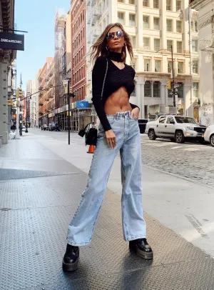 Chain Reaction Jean Fashion Lover Classic Wear Modern Minimalist Chill Mode