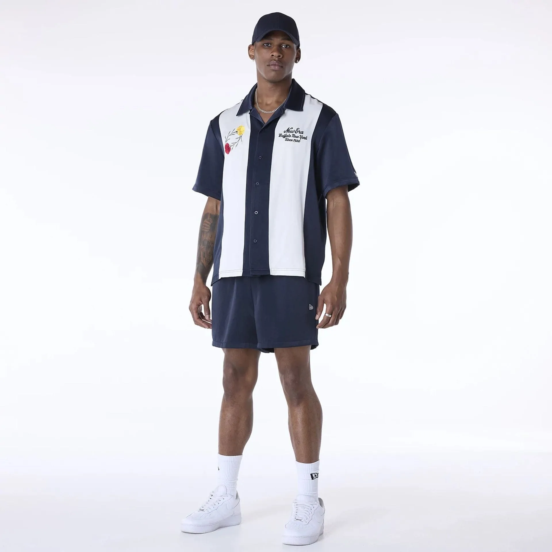 MinimalistDesign New Era Stripe Revere Navy Short Sleeve Shirt