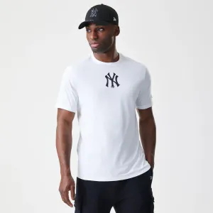 Effortless Layer Lightweight Style New York Yankees MLB Logo White T-Shirt