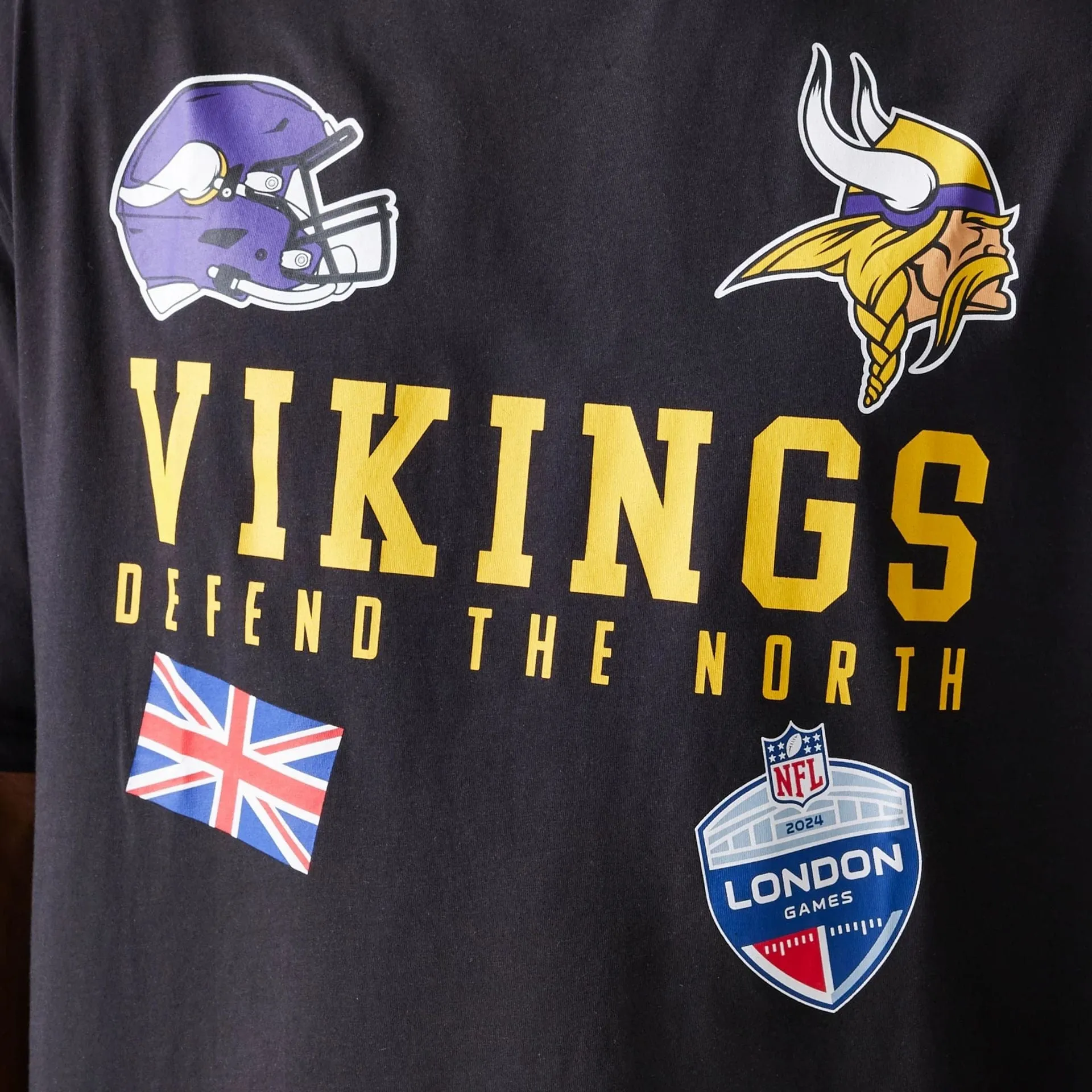 High-End Quality Trendy Vibes Wear Minnesota Vikings NFL Games Collegiate Black Oversized T-Shirt