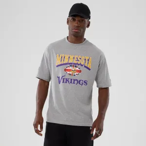 Cozy and Light Minnesota Vikings NFL International Series Games 2025 Grey Oversized T-Shirt