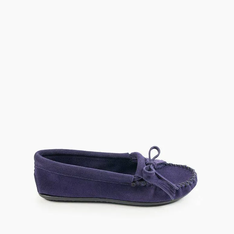 Minnetonka Women's 409T Kilty Navy Suede No Rub