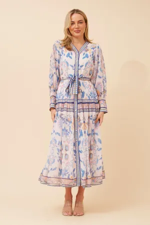 MINNETTA BORDER PRINT MAXI DRESS Airy Silk