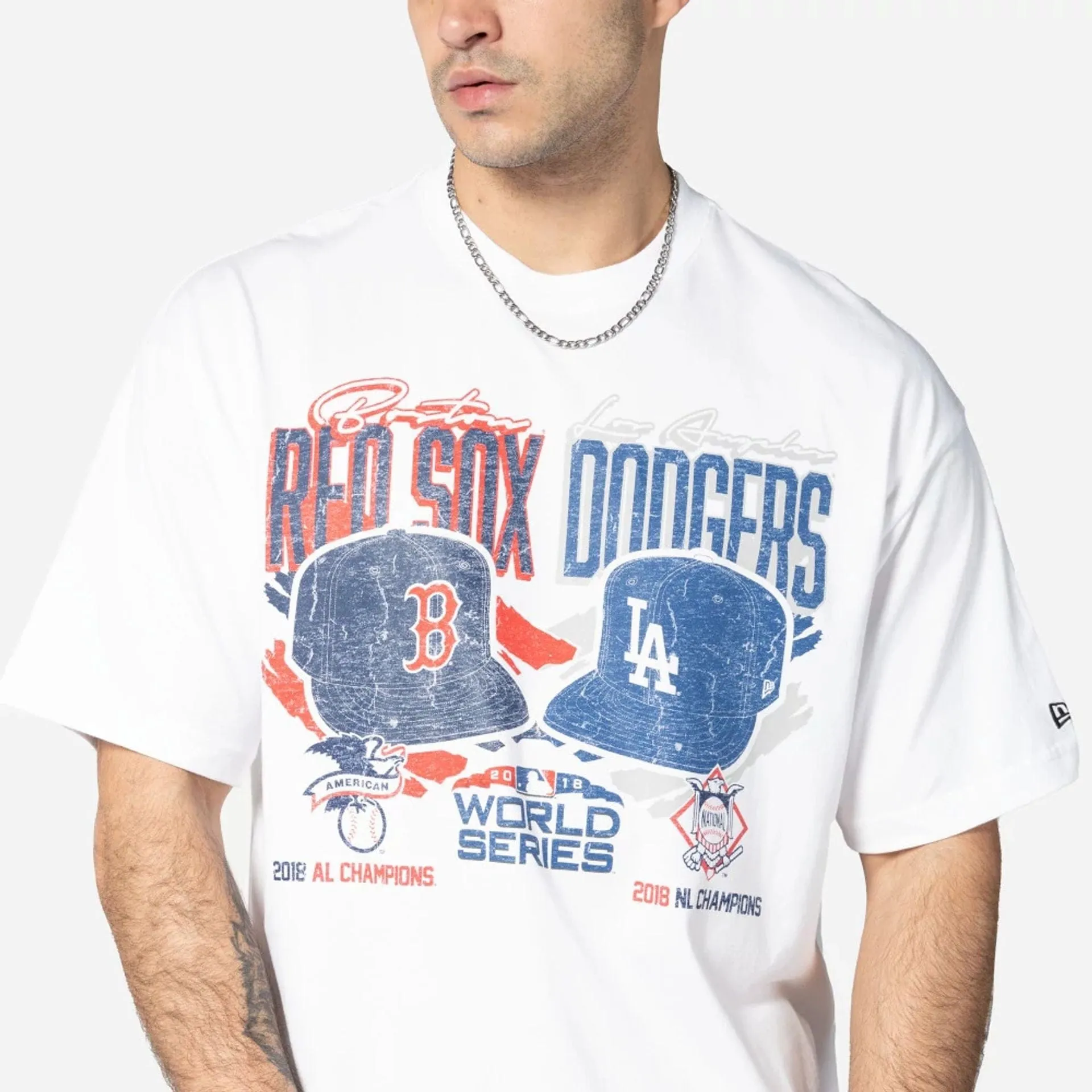 Comfy and Soft Breathable apparel MLB Dueling Logos Sport Classic White T-Shirt