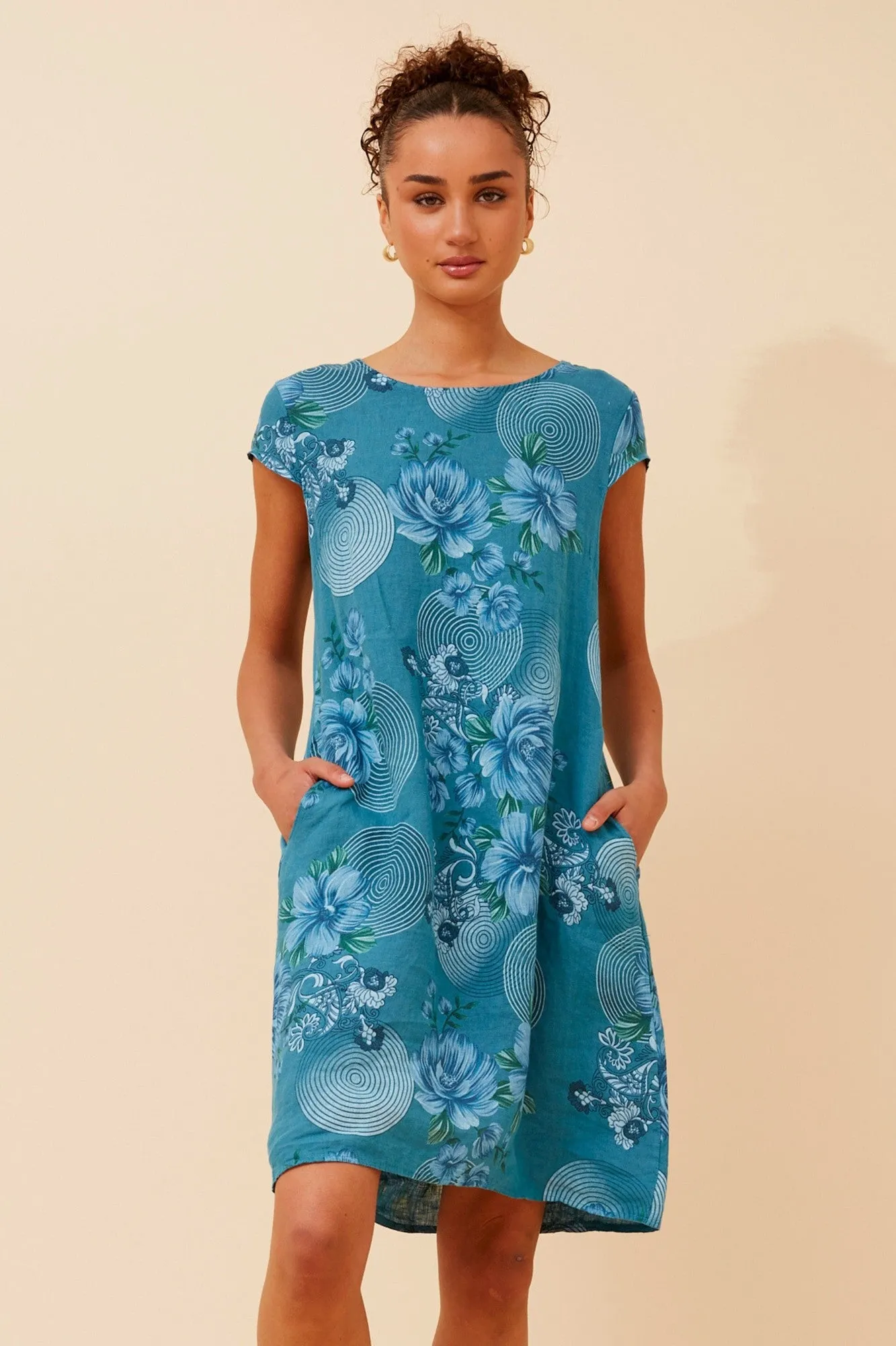 SISLEY FLORAL LINEN DRESS Harmonious Layers