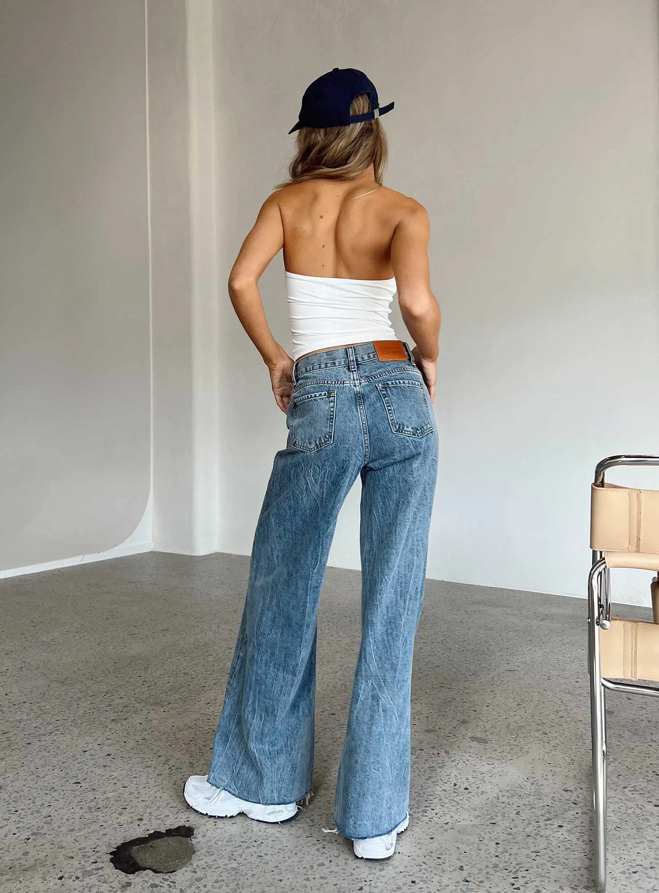 Clarke Low Waist Baggy Jeans Denim Sunny Vibes Rainy Day Shopping Day