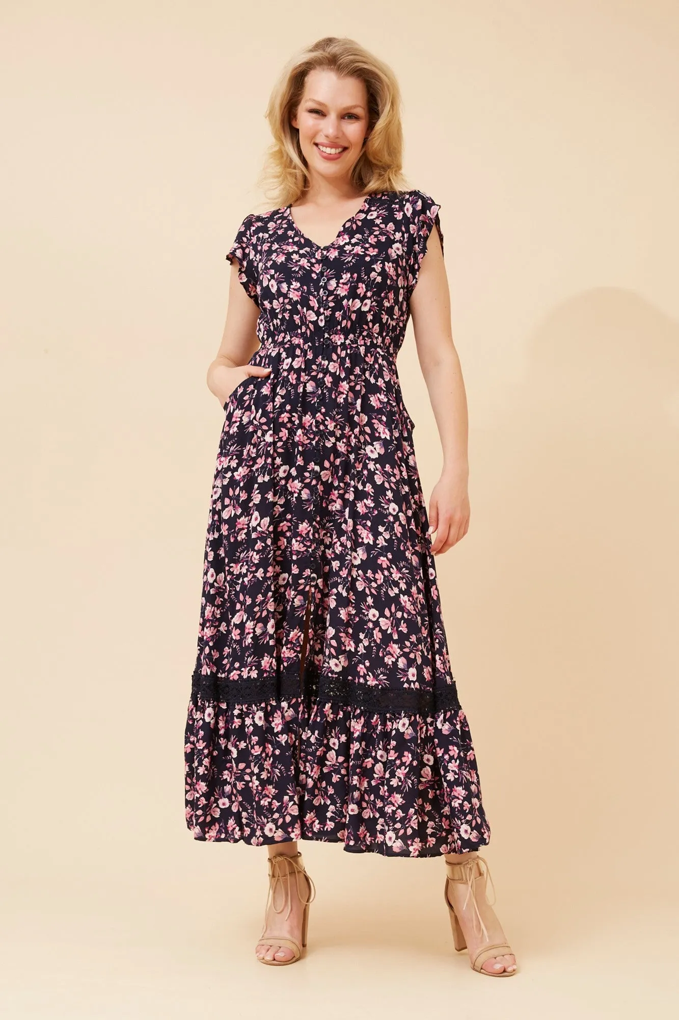 Fall Fashion MOROCCO FLORAL MAXI DRESS