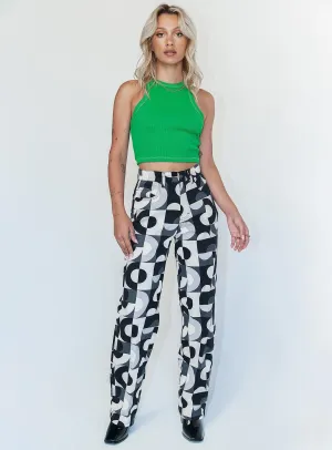 Trend Setter Trendy Premium Motel Parallel Jeans Retro Optic Spot