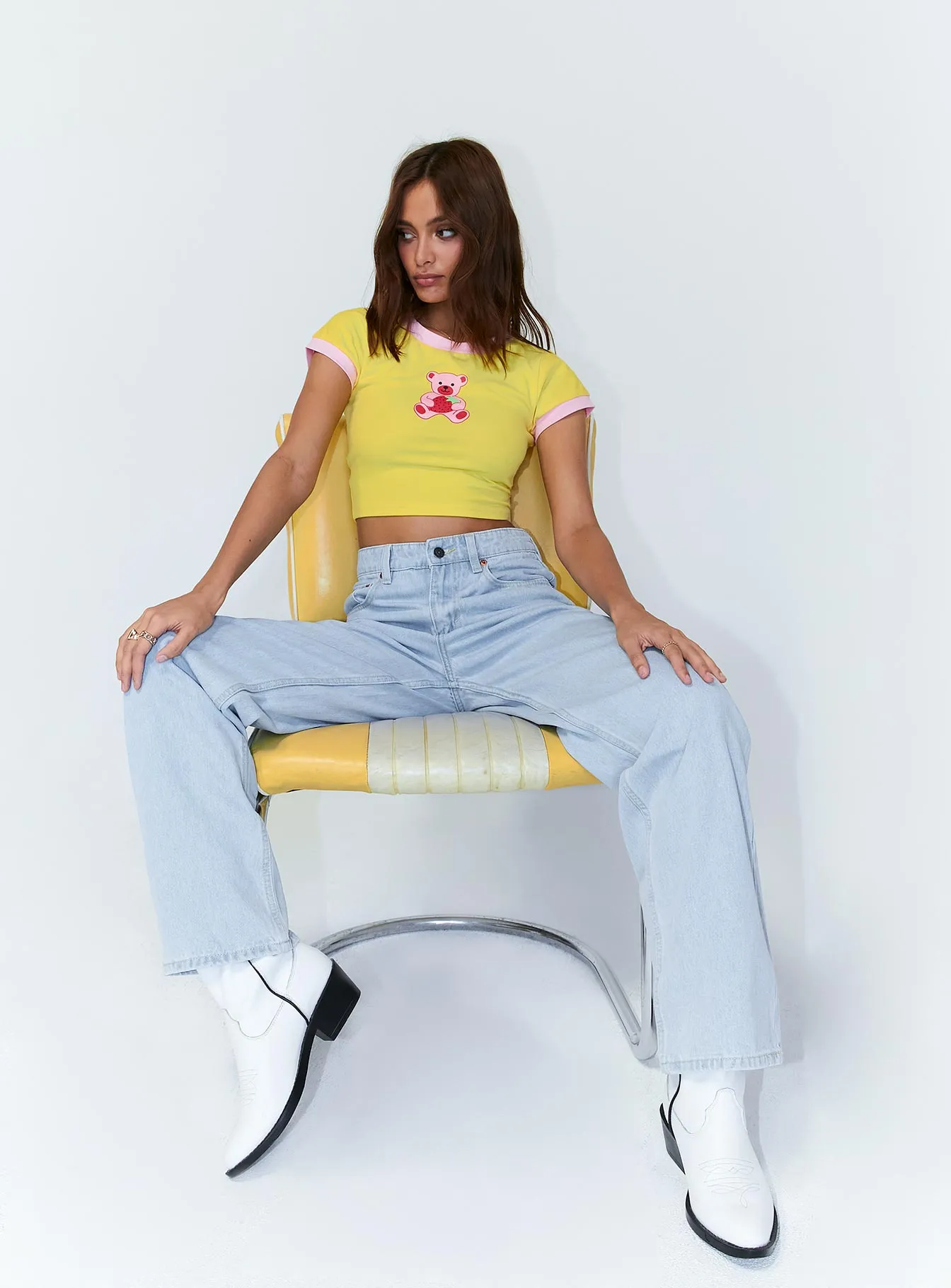 Motel Parallel Jeans Super Light Wash Flawless Look