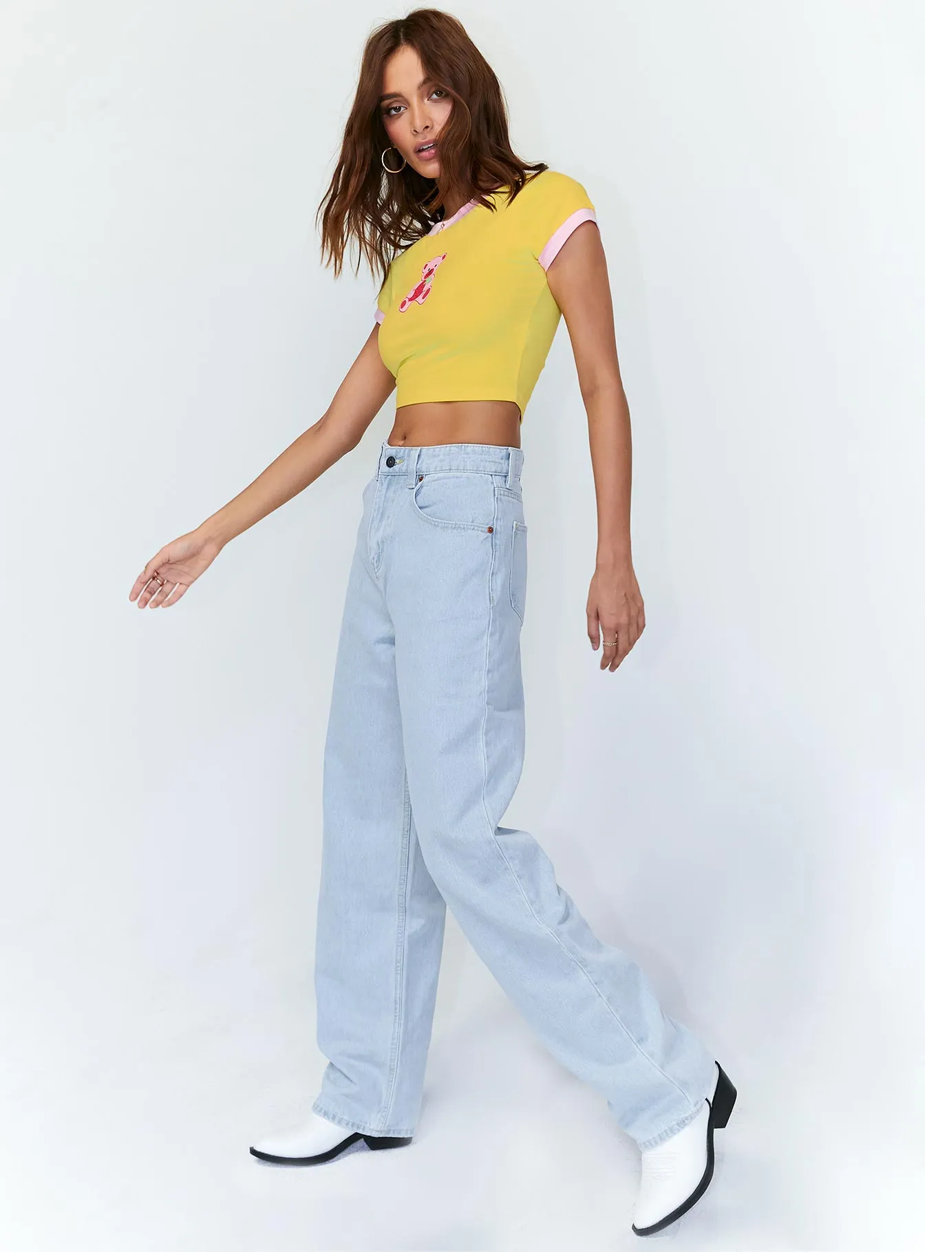 Motel Parallel Jeans Super Light Wash Casual Option