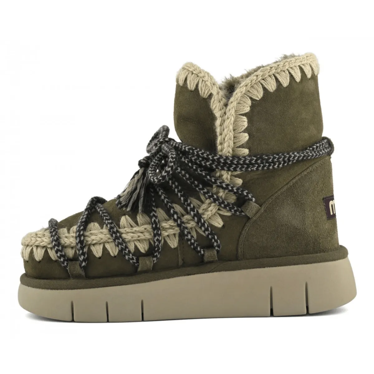 MOU Women's Bounce Boot Scoubidou Lace Moos Oxford Style